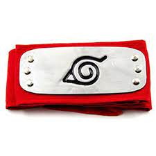 Xcoser Naruto Headband Leaf Village Metal Plated Cosplay Accessories 7 3inches Silver Red You Can Fi Naruto Headband Ninja Headband Black Hair Accessories