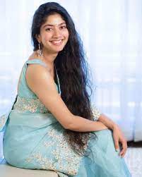 (less than 3 inch) 180×280. Sai Pallavi Is All Things Pretty In Sky Blue Saree At Love Story Promotions
