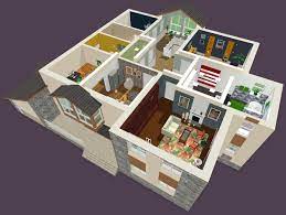 Use the grass texture (in outdoor & nature section) on the walls and on top of the rooms surrounding the basement 5. Floor Plan App Live Home 3d