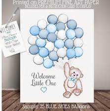 Teddy Bear Baby Shower Guest Book Teddy Bear Nursery Personalized Baby Bear Balloon Art Guest Book Alternative F21 Baby Bear Baby Shower Teddy Bear Baby Shower Baby Shower Guest Book