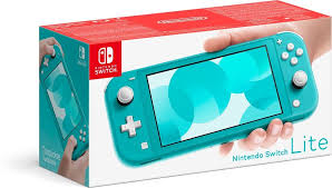 Nintendo Switch Lite Turqoiuse Nintendo Switch Lite Dedikerad Till Barbart Spelande