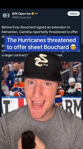 The Hurricanes almost offer sheeted Evan Bouchard 😳