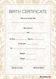 We are #1 best fake novelty birth certificate maker with quick delivery. 15 Birth Certificate Templates Word Pdf á… Templatelab