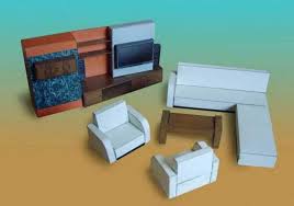 Living Room Furnitures For Diorama Free Paper Models Download Free Paper Models Paper Models Paper Doll House