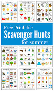 The players have to look around and search for things that are on the hunt list. Summer Scavenger Hunts Free Printables The Resourceful Mama