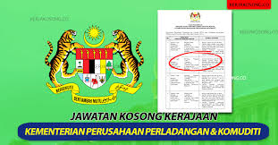 Kementerian perusahaan perladangan dan komoditi (kppk). Jawatan Kosong Kementerian Perusahaan Perladangan Dan Komuditi