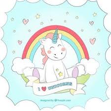 Fondo De Unicornio Dibujado A Mano Con Un Arcoiris Bebe Unicornio Unicornio Ilustracion De Unicornio