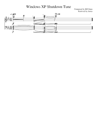 Windows Xp Shutdown Tune Sheet Music For Piano Solo Download And Print In Pdf Or Midi Free Sheet Music For Windows Xp Shutdown By Bill Gates Musescore Com