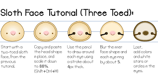 Fuzzy Sloth Face Tutorial 3 Toed By Paradasia Deviantart Com On Deviantart Sloth Drawings Drawing Course