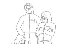 squid game coloring pages to print and print online