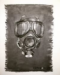 This will help you to outline the basic shape of the gas mask. Charcoal Drawing Of An M40 Promask Gasmasks