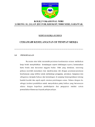 Ceramah keselamatan di tempat kerja. Kertas Kerja Petronas 2018