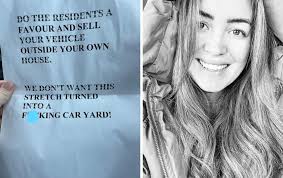 Angry neighbour called out over 'appalling' note