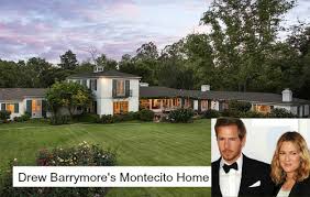 Drew Barrymore S House Montecito Ca 500 Celebrity Real Estate New England Farmhouse Celebrity Houses