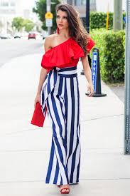 Black And Yellow Striped Palazzo Pants Pin By Chelse Joseph On Off The Shoulder Frills Stripe Pants Outfit Striped Palazzo Pants Navy Pants Outfit