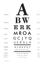 snellen type chart fonts in use