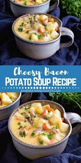 Cheesy Bacon Potato Soup Recipe The Best Winter Recipe Easy Winter Soup Recipes Winter Soup Recipe Soup Recipes