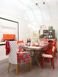 White Red Aqua Dining Sarah Richardson Red Dining Room Eclectic Dining Room Eclectic Dining Room Chairs