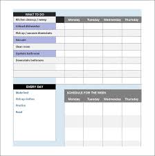 7 Kids Chore Chart Templates Free Word Excel Pdf