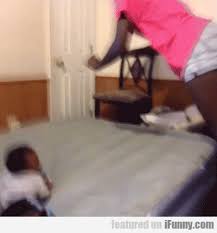 combination bed and catapult funny gif funny memes really funny