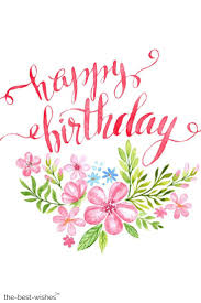 Happy birthday hand lettering with gold glitter effect, isolated on white background The Best Happy Birthday Wishes Messages And Quotes Happy Birthday Flower Free Printable Birthday Cards Birthday Card Printable