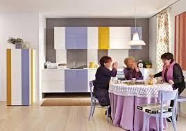 Paco residences dasmarinas, cavite caloocan. Yellow Purple Kitchen Cupboards Founterior