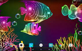 Neon Fish Live Wallpaper Free Animated Screensaver With Neon Fish Hd Background With Underwater Effect Underwat Android Wallpaper Live Wallpapers Wallpaper