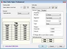Autocad Tutorial Create A Cell Style For A Table Autocad
