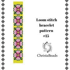 If you've always wanted to try out loom beading (or get back. Loom Bracelet Pattern Pdf Flowers Ornament Beading Pattern Etsy Bead Loom Designs Bead Loom Patterns Loom Bracelet Patterns