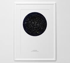 Personalised Star Map Print Or Poster Of The Night Sky