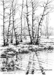 Beautiful Black And White Nature Drawing Image Result For Beautiful Easy Nature Drawings Landscape Drawings Nature Drawing Tree Drawing