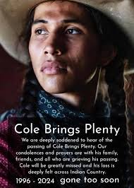 Passing of Cole Brings Plenty in Indian Country