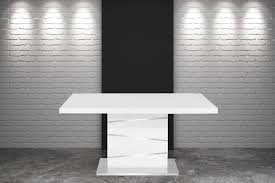 modern white high gloss dining table