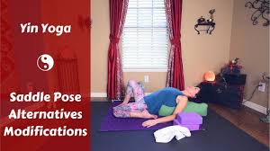 Saddle Yin Yoga Pose Tutorial Modifications Variations Alternatives Yin Yoga Yoga Yoga Techniques