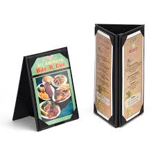 Table tents, card holders & decoratives. Restaurant Table Tents Stands Creative Impressions E Menu Covers