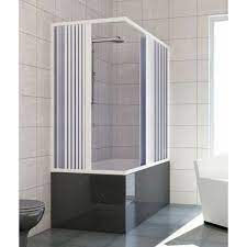 Modello di vasca da bagno: Cabina Box Doccia Per Vasca 2 Ante A Soffietto Sopravasca Pvc Angolare Colorato Misura 70x120