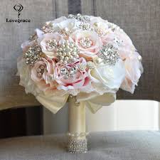 54 red xl silk lily flowers artificial wedding party bouquets centerpieces sale. Wedding Bouquets Artificial Flowers Roses Decorated Pearl Flower With Rhinestones Artificial Flowers Home Decor Galeriaslastorres Com