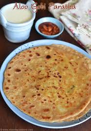 Aloo Gobi Paratha Recipe How To Make Easy Aloo Gobi Paratha Sharmis Passions Paratha Recipes Aloo Gobi Gobi Paratha Recipes
