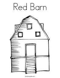 The color is a dark shade of red. Red Barn Coloring Page Twisty Noodle