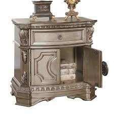 Nightstand Antique Champagne Walmart Com Wooden Tops Acme Furniture Furniture