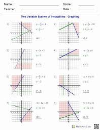 Linear Equations And Inequalities Worksheet Systems Equations Worksheet Lovely Algebra 1 Workshe In 2020 Graphing Inequalities Linear Inequalities Systems Of Equations