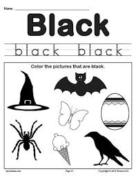 Black And White Objects For Nursery Color Black Worksheet Color Worksheets For Preschool Color Lesson Plans Color Activities Kindergarten