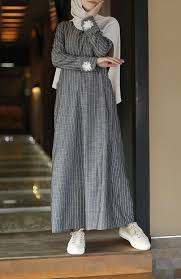 Bilegi Nakisli Rahat Kalip Keten Elbise Antresit Antresit Bilegi Elbise Kalip Keten Naki Muslim Fashion Dress Muslim Fashion Muslimah Fashion Outfits