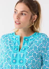 Cabana Life Rosemary Beach Embroidered Tunic