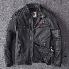 Men S Jacket 2019 Black Skull Embroidery Genuine Leather Coats Motorcycle Jacket Real Head Layer Free Leather Jacket Winter Leather Jackets Bomber Jacket Men
