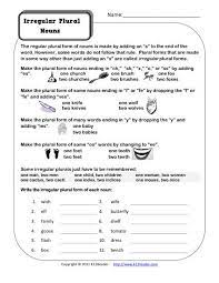 The activities and worksheet included here will help you teach your second graders several common words that don't follow the rules. Irregular Plural Nouns 2nd And 3rd Grade Noun Worksheet