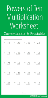 Powers Of Ten Multiplication Worksheet Customizable And Printable Money Worksheets Money Math Problems Multiplication Worksheets