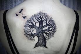 Tree With Birds Flying Away Tattoo Meaning Tree And Flying Away Birds Tattoo On Back Tattoos Back Tattoo David Hale Tattoo