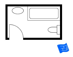 Above it is a framed piece of art with a welcoming message. Small Bathroom Floor Plans