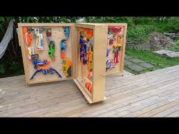99 cent nerf gun cabinet: Making A Rolling Nerf Foldout Storage Solution Youtube